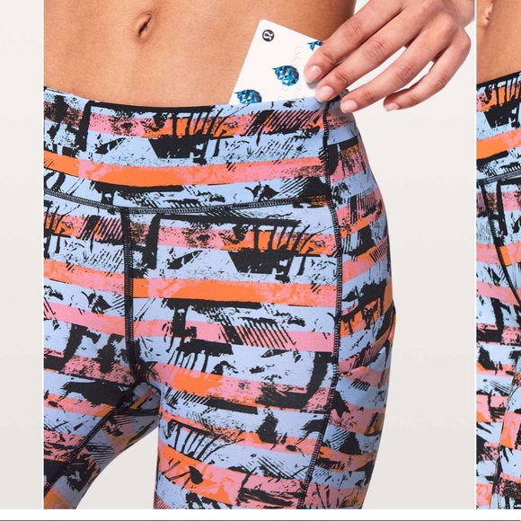 - Lululemon Speed Up Crop *21" Inversion Multi Size 4 Like New - Picture 6 of 7